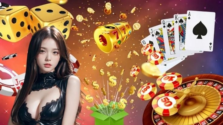 Mesin slot modern dengan simbol berwarna-warni dalam permainan slot online